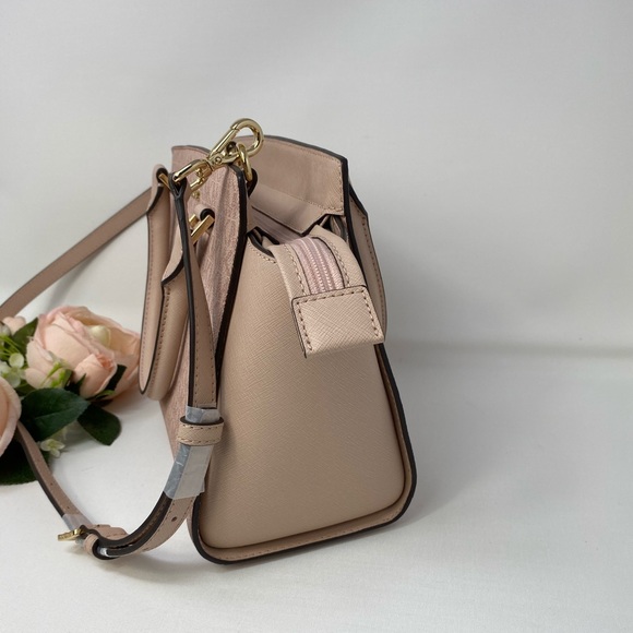 Michael Kors Selma Med Top-Zip Satchel Logo Ballet - Picture 7 of 8